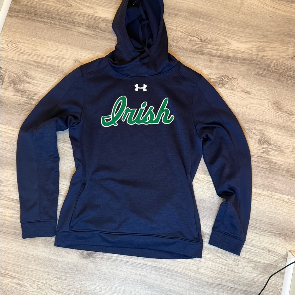 Under Armour Women's Navy Hoodie with‎ Green 'Irish' Script